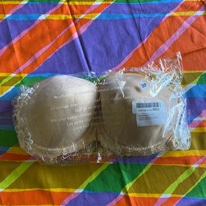 38F nude strapless full coverage Bra